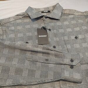 Murano Liquid Luxury XLT Black & White Heavy Overshirt or Light Jacket NWT L1015